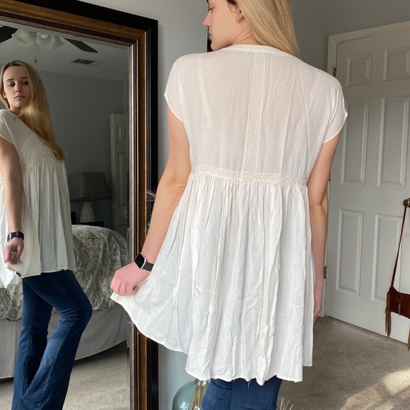 Embroidered Boho Flowing Tunic Top - Picture 5 of 6